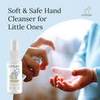 Littley hand cleanser spray bottle label details