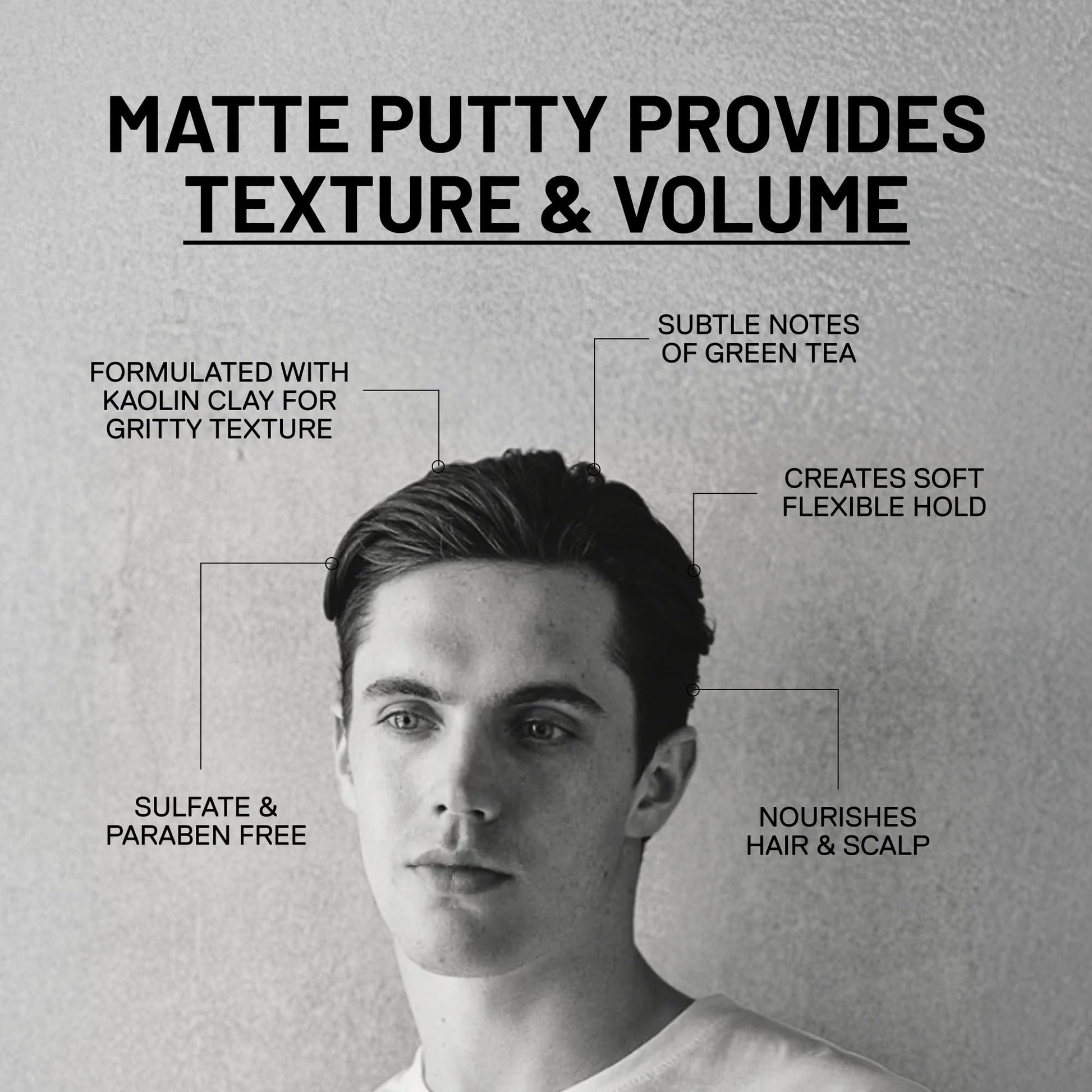 Fatboy Hair styling clay applied to short hair