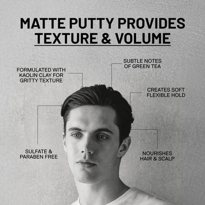 Fatboy Hair styling clay applied to short hair