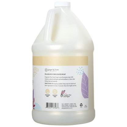 Ginger Lily Farms fragrance free hand wash one gallon bulk jug