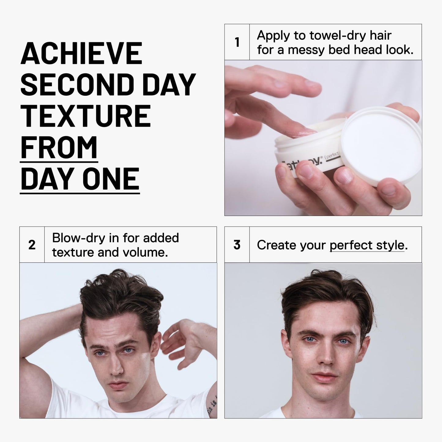 Professional hair styling with Fatboy Perfect Putty