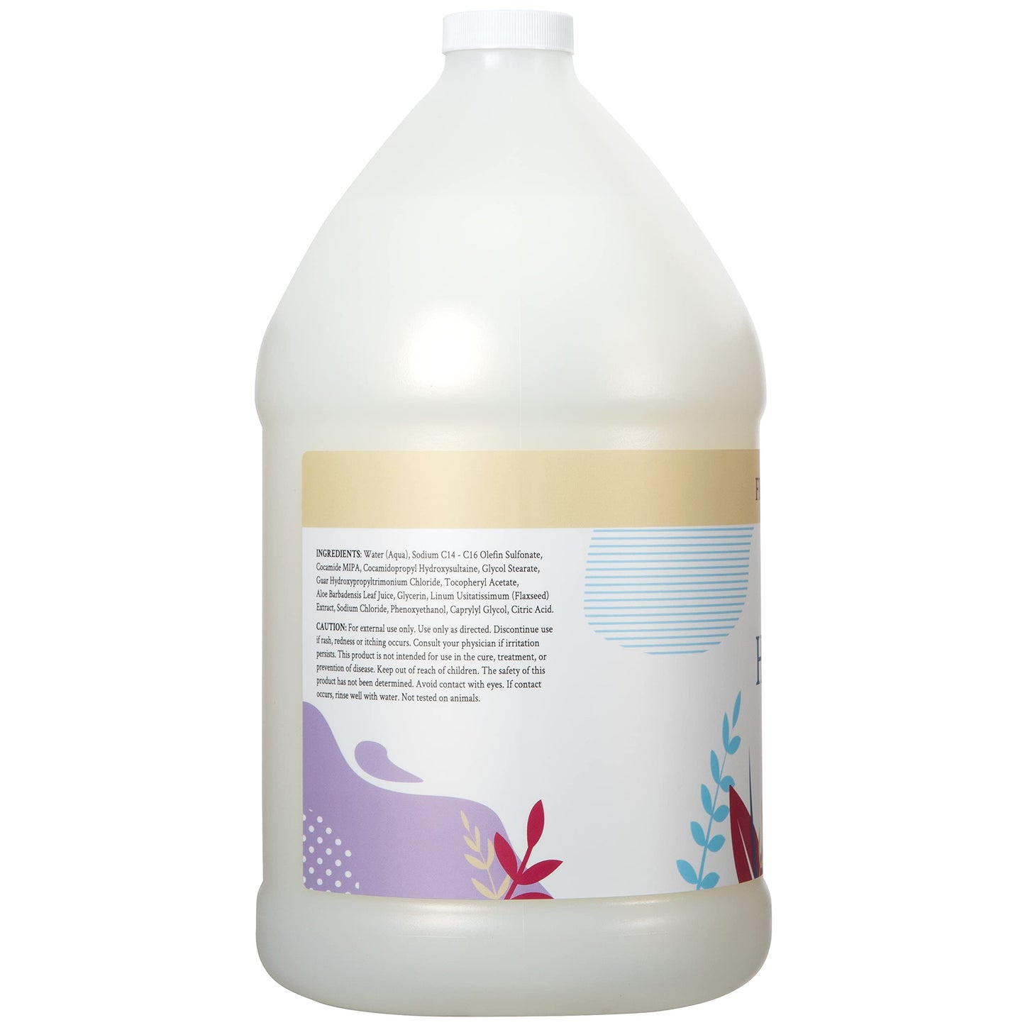 Vegan and cruelty free liquid hand soap back label ingredients
