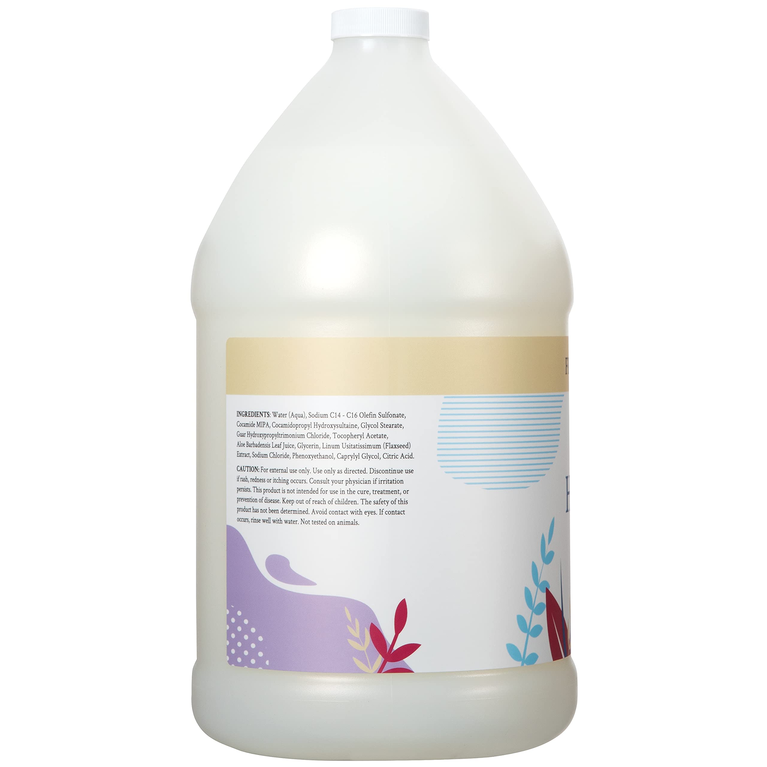 Vegan and cruelty free liquid hand soap back label ingredients
