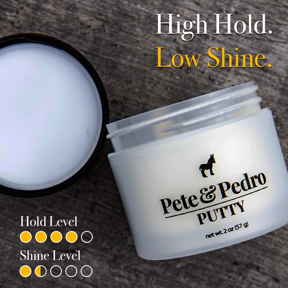 Pete and Pedro Hair Putty 2 ounce container packaging details