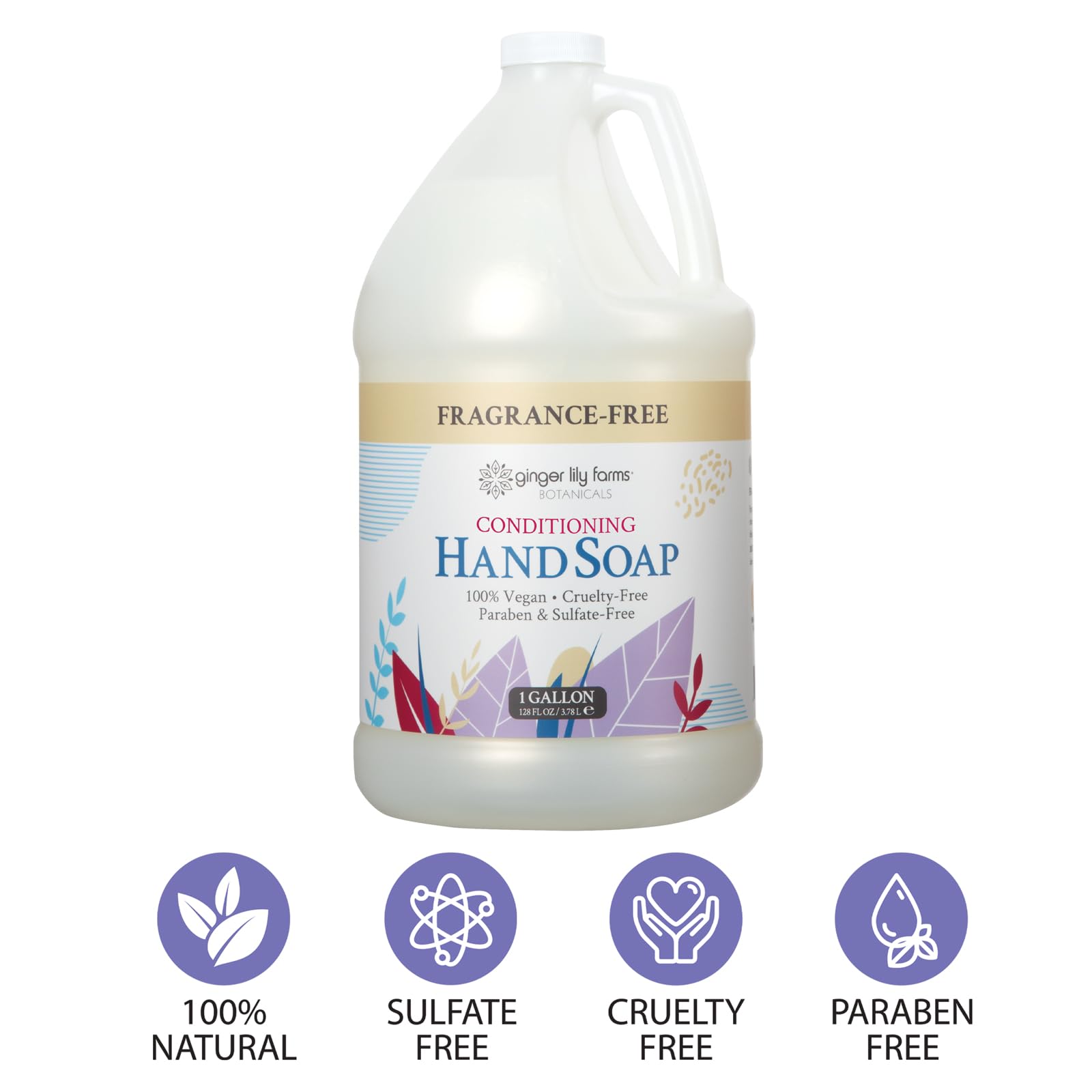 Eco friendly one gallon hand wash bottle for dispenser refilling