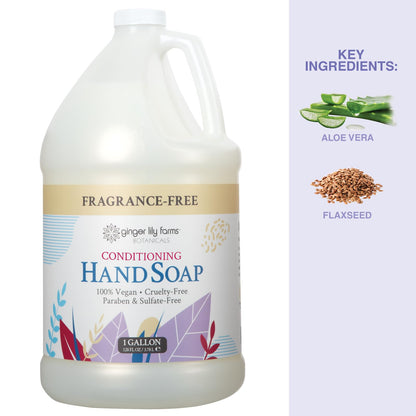 Sulfate free and paraben free gentle botanical formula hand soap