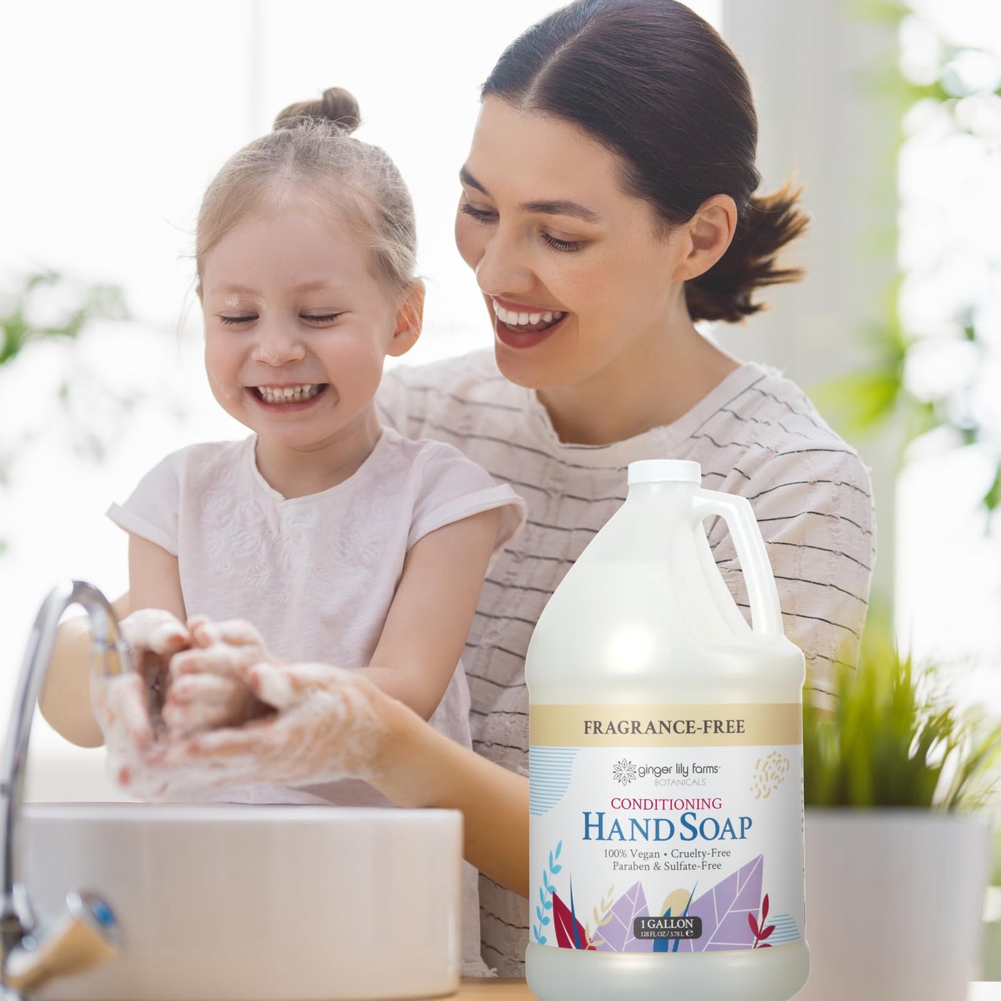 Authentic USA imported Ginger Lily Farms unscented hand wash refill