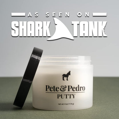 Back label of Pete and Pedro Hair Putty showing ingredients