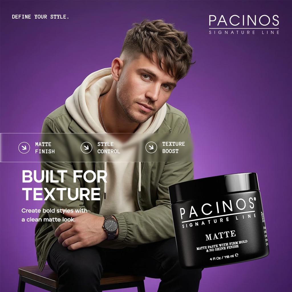 Pacinos Matte Hair Paste application demonstration