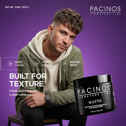 Pacinos Matte Hair Paste application demonstration