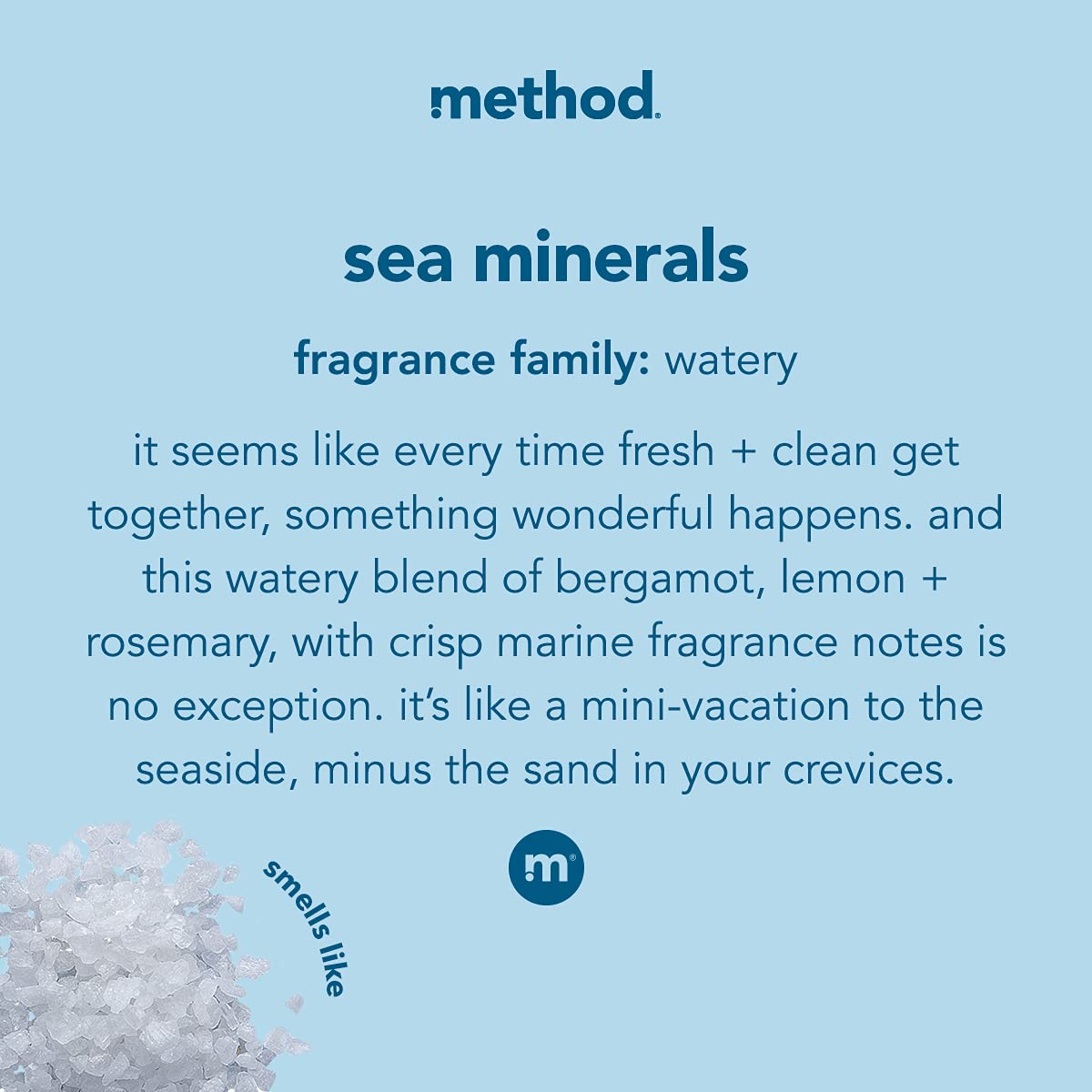 Method biodegradable formula hand soap bottle displaying ingredient information