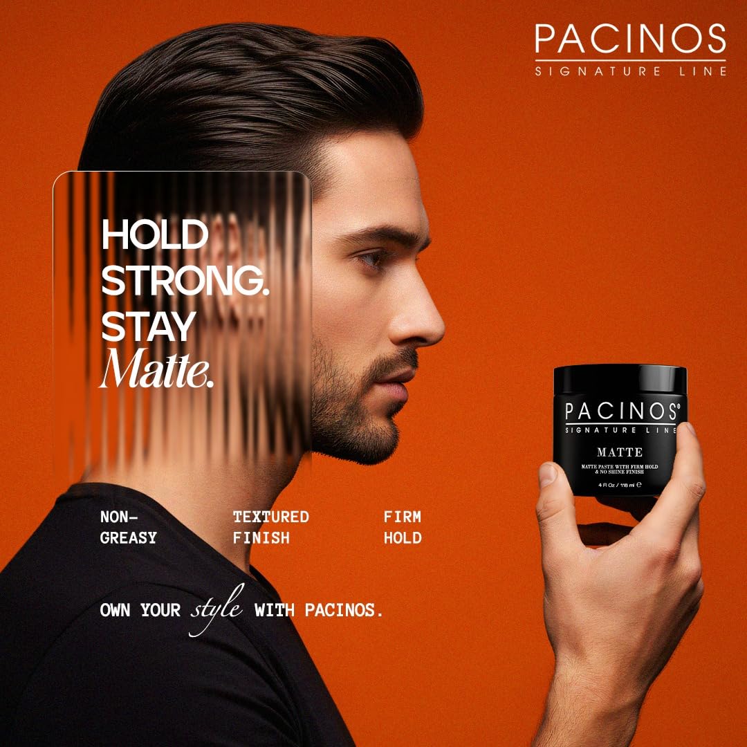 Lifestyle shot of Pacinos Matte Hair Paste for men