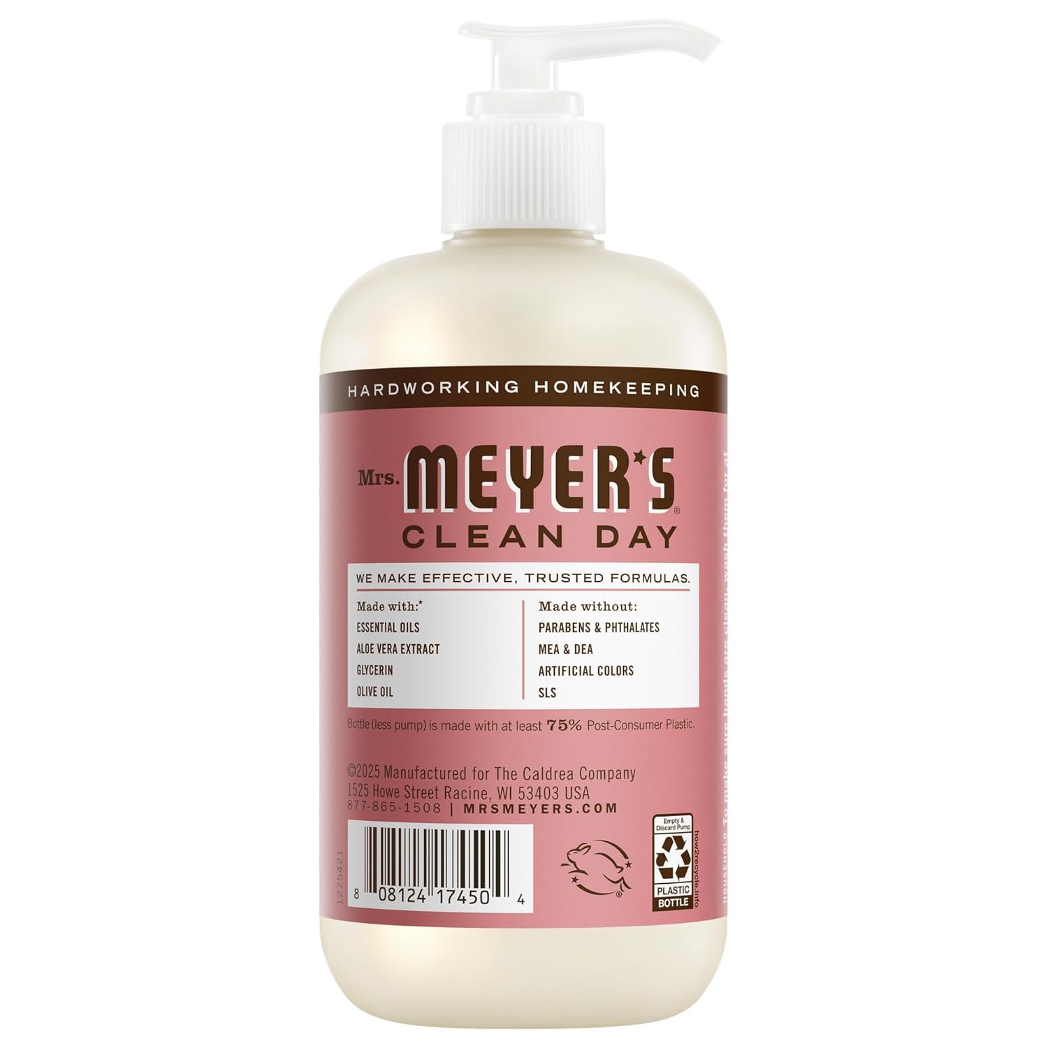 Mrs. Meyer's Rosemary and Basil essential oil hand soaps on a counter