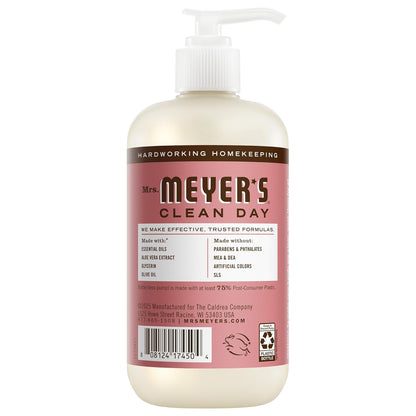 Mrs. Meyer's Rosemary and Basil essential oil hand soaps on a counter