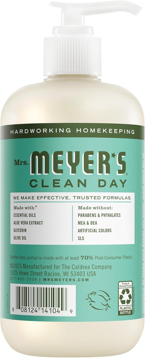 Mrs. Meyer's Honeysuckle and Lavender plant-derived liquid hand soaps close up view