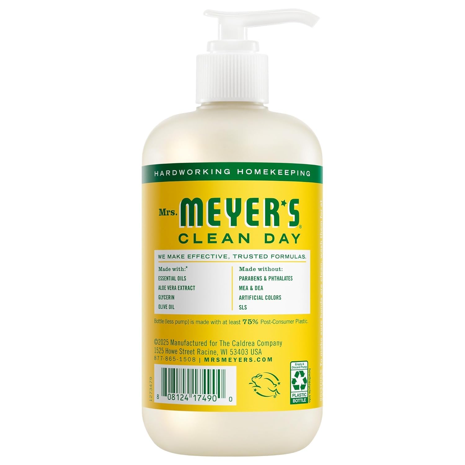 Six pack bundle of Mrs. Meyer's non-drying botanical liquid hand washes