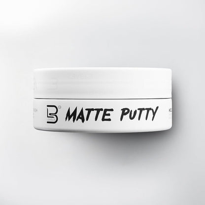 Close up of L3 Level 3 Matte Putty packaging for men and women