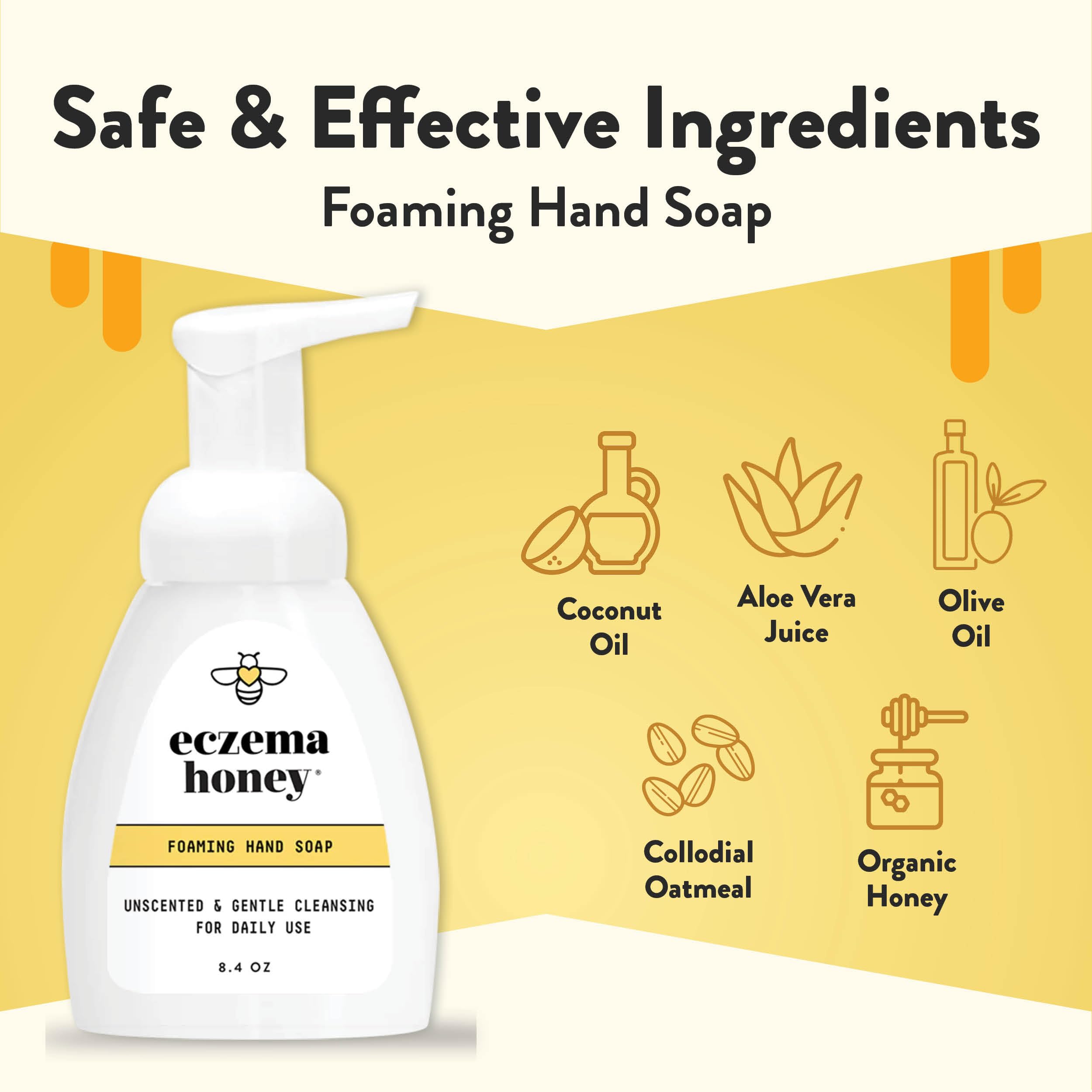 Eczema Honey foaming soap pump mechanism detail
