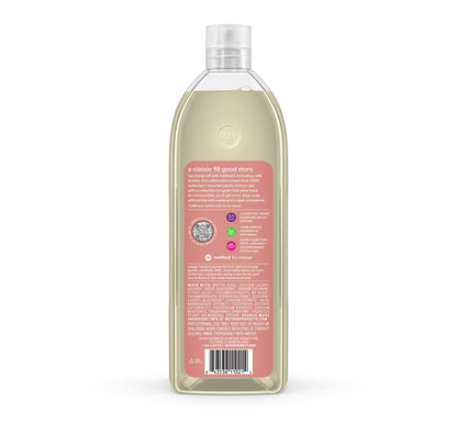 Close up of Method Vanilla and Raspberry soap packaging details