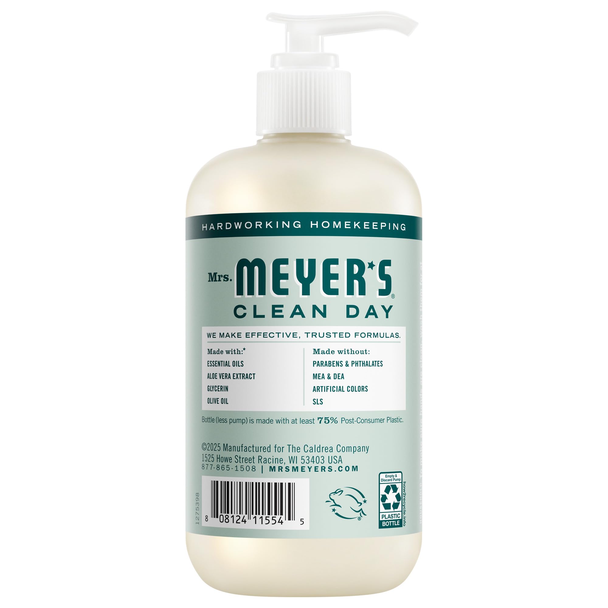 Three bottles of Mrs. Meyer's Birchwood scented liquid hand soap