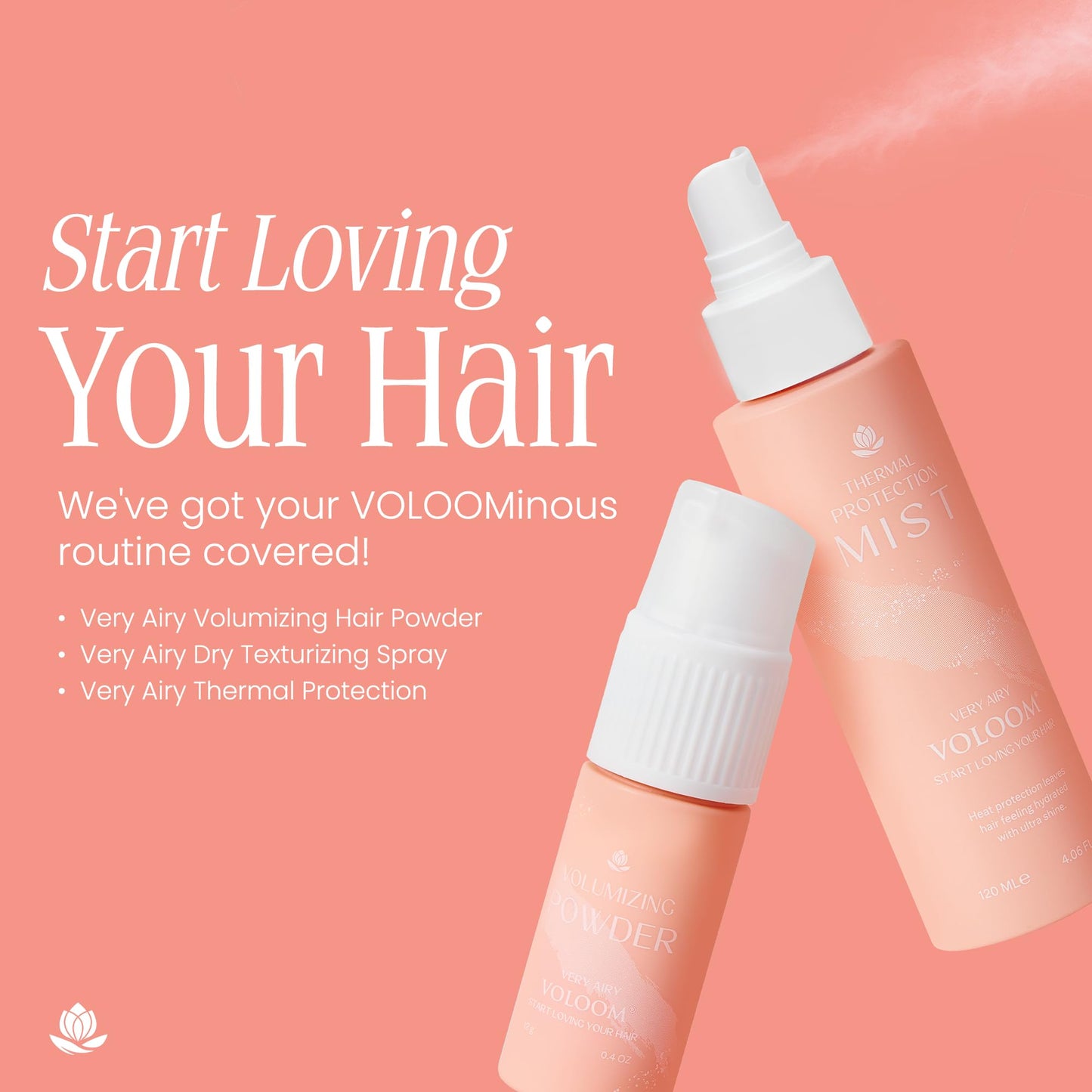 Top view of Voloom hair volumizer cap and dispensing lid