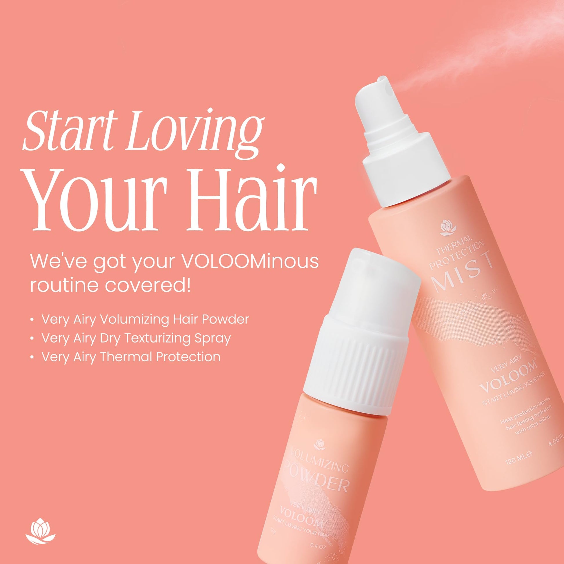 Top view of Voloom hair volumizer cap and dispensing lid