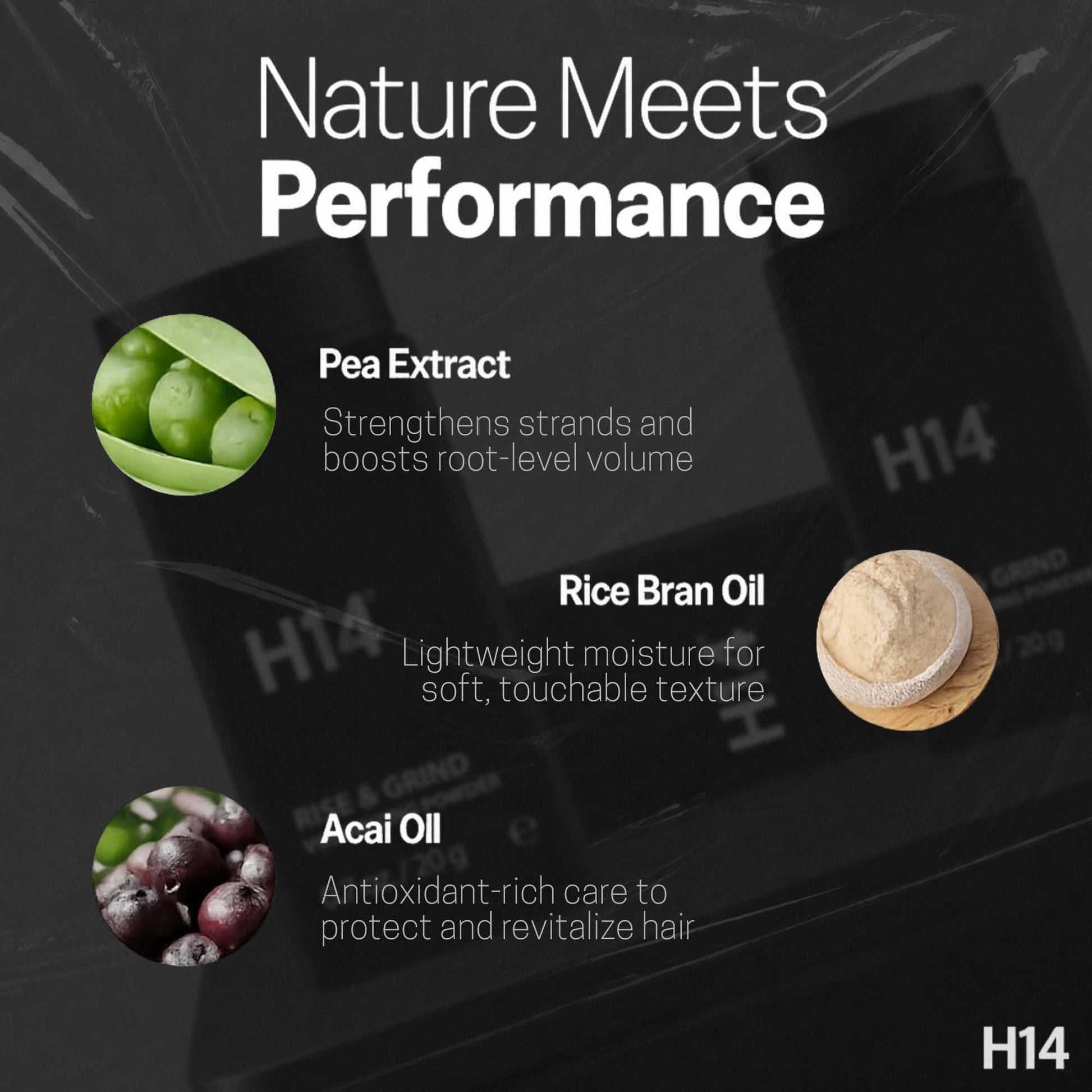Application of H14 Rise and Grind volumizing powder