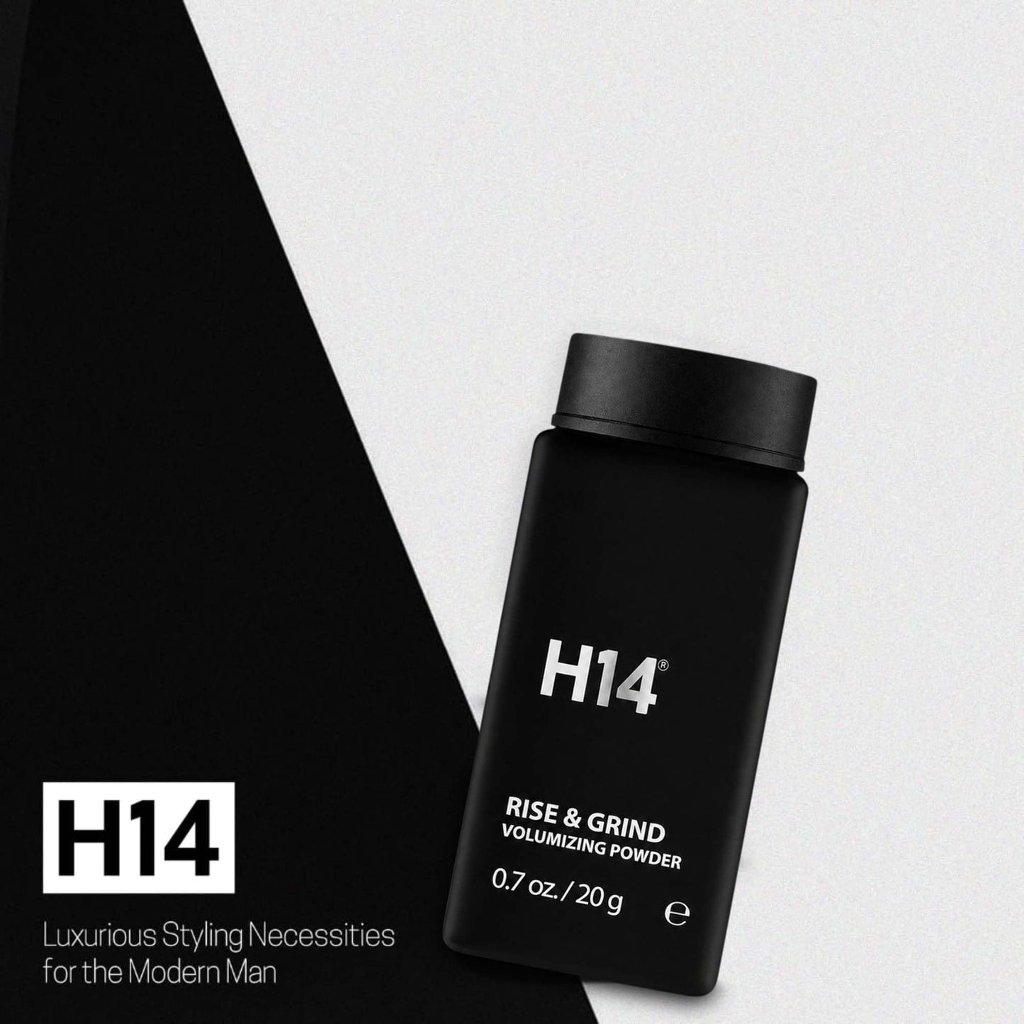 Professional hairstyling using H14 Rise and Grind dust