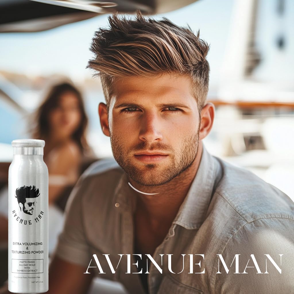 Side profile of Avenue Man hair styling container