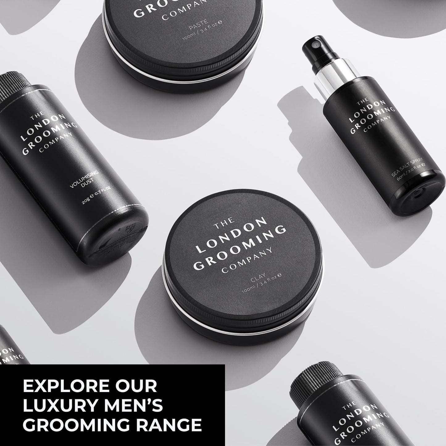 Side profile of hair powder shaker bottle