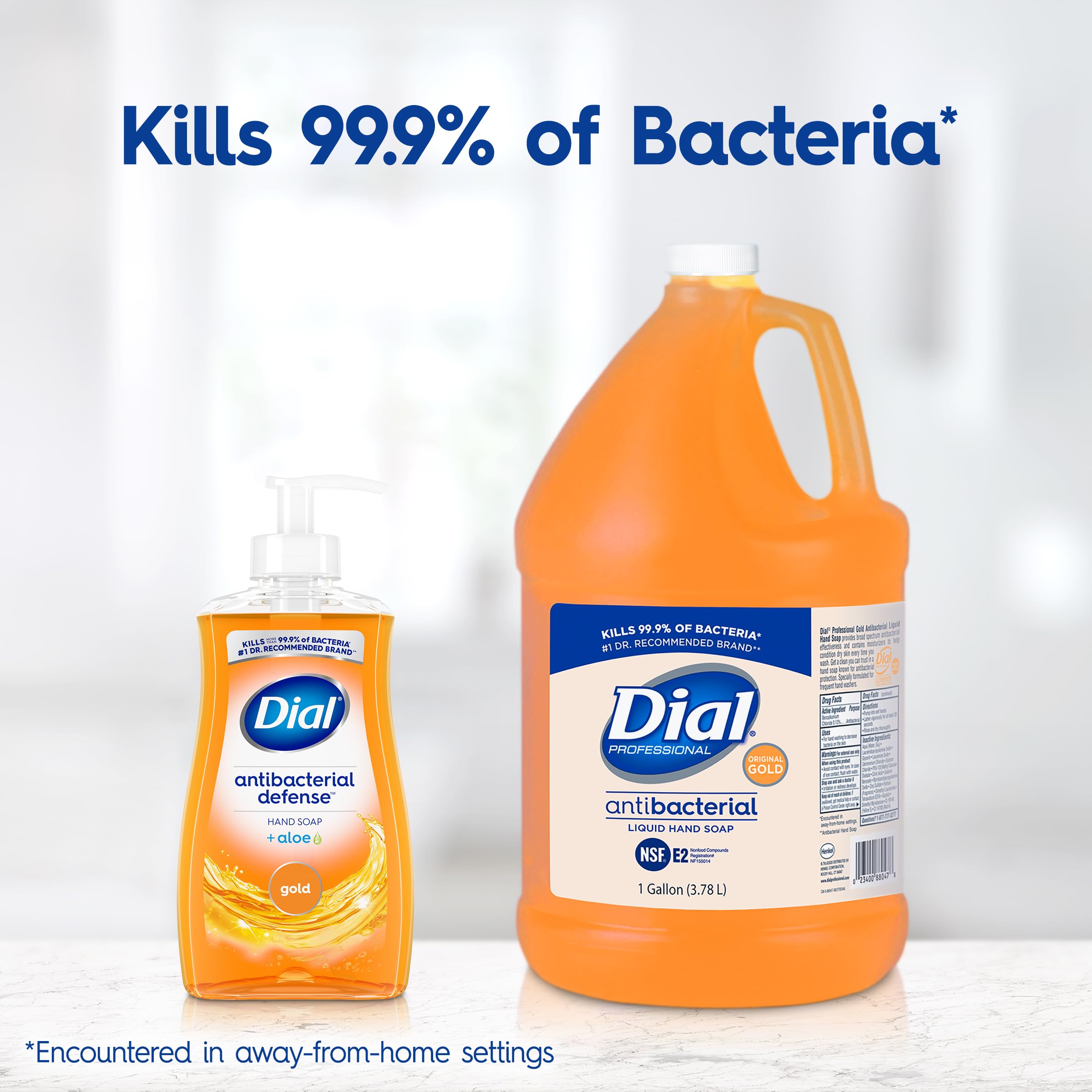 Dial Gold antimicrobial liquid hand soap bulk 128 fluid ounce container for dispensers
