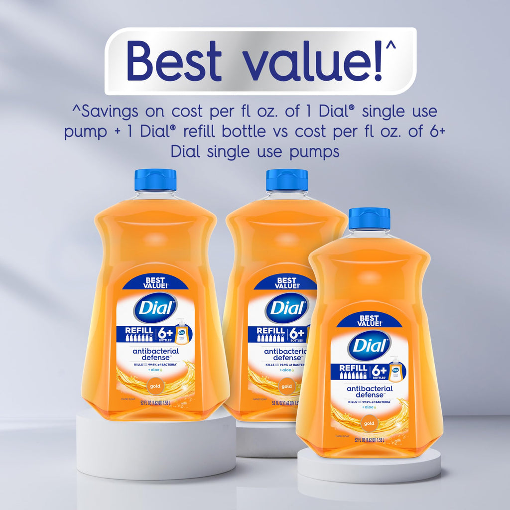 Dial gold scent antibacterial hand soap family size container