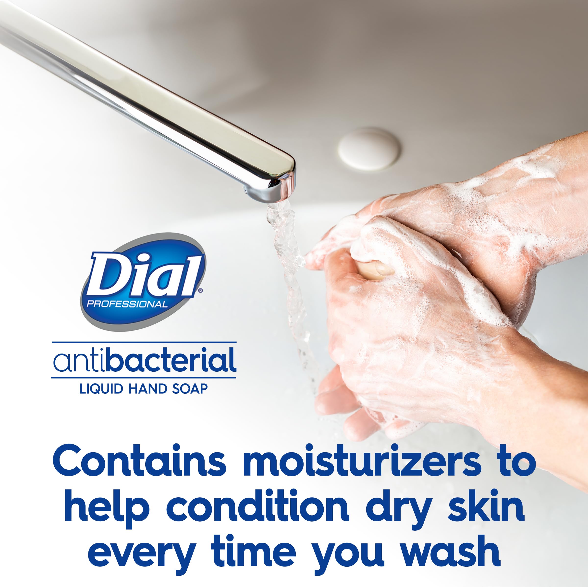 Authentic Dial Gold antibacterial hand wash bulk gallon bottle back label details