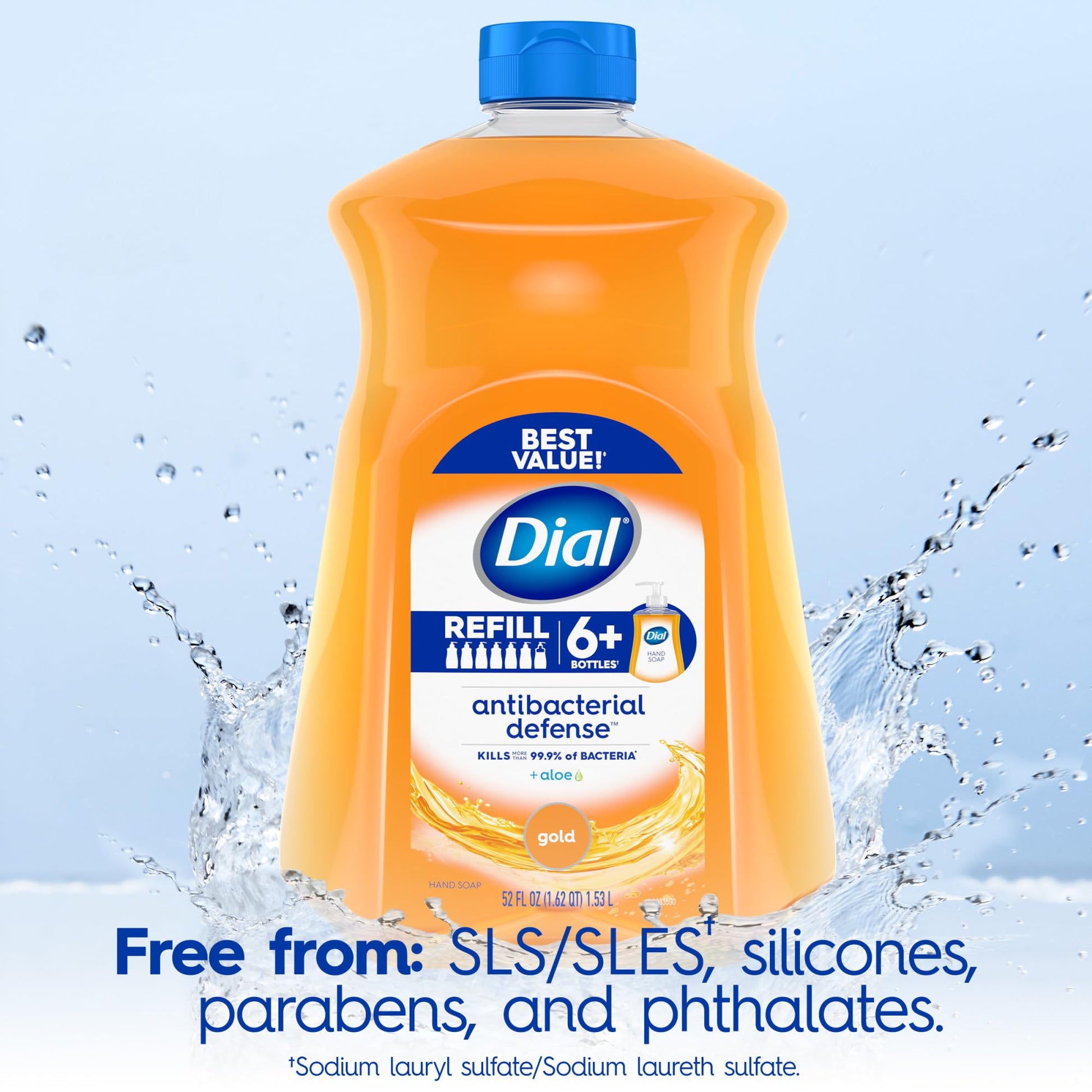 Dial personal care hand soap with aloe for smooth skin defense protection