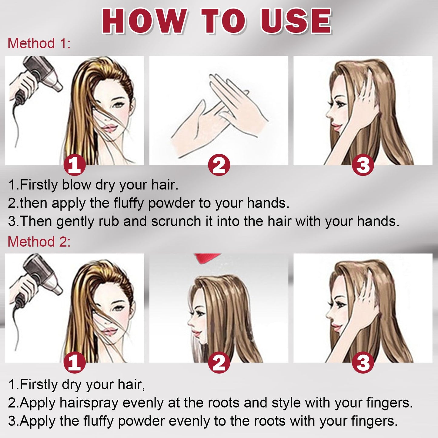 Detailed view of the hair styling powder application cap