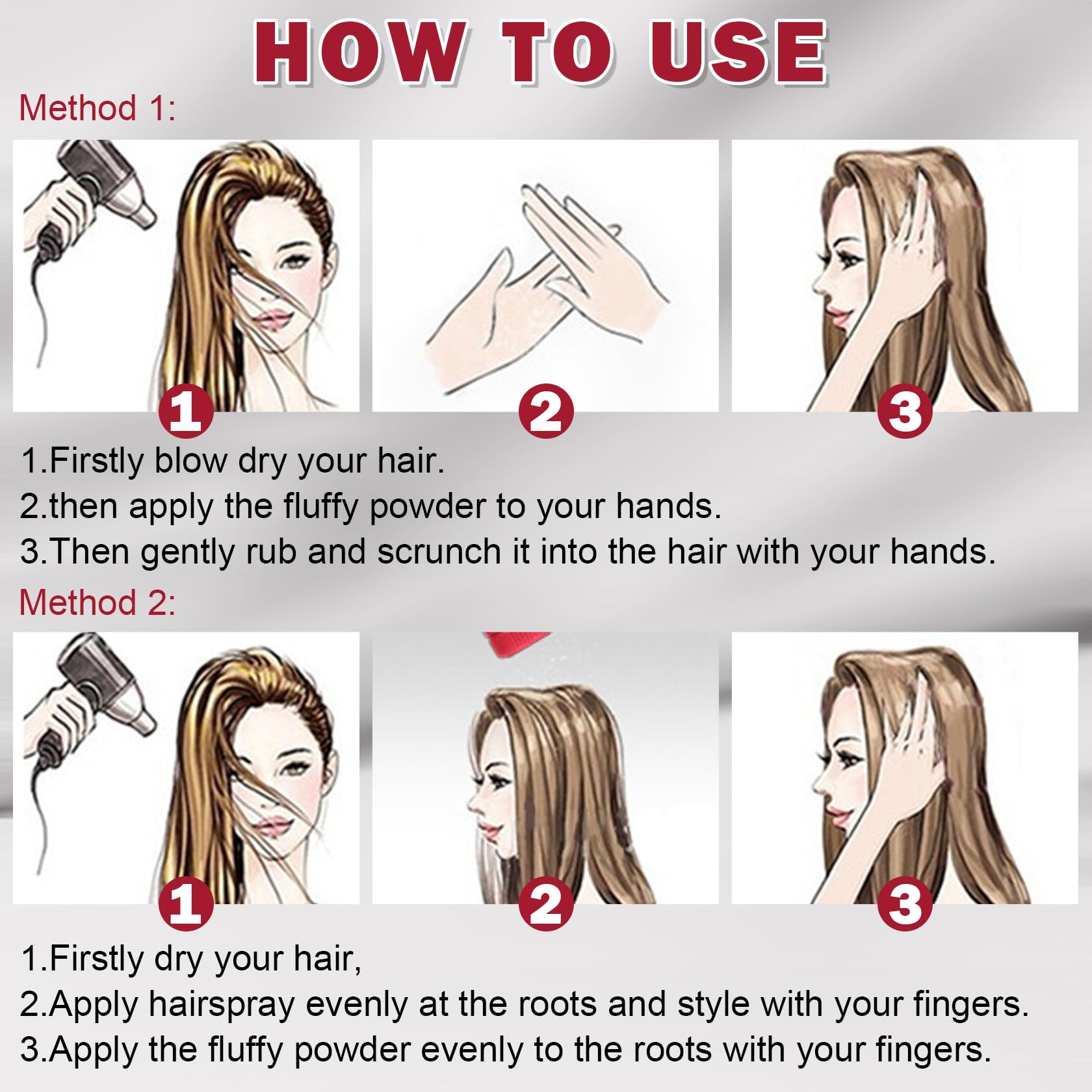 Detailed view of the hair styling powder application cap