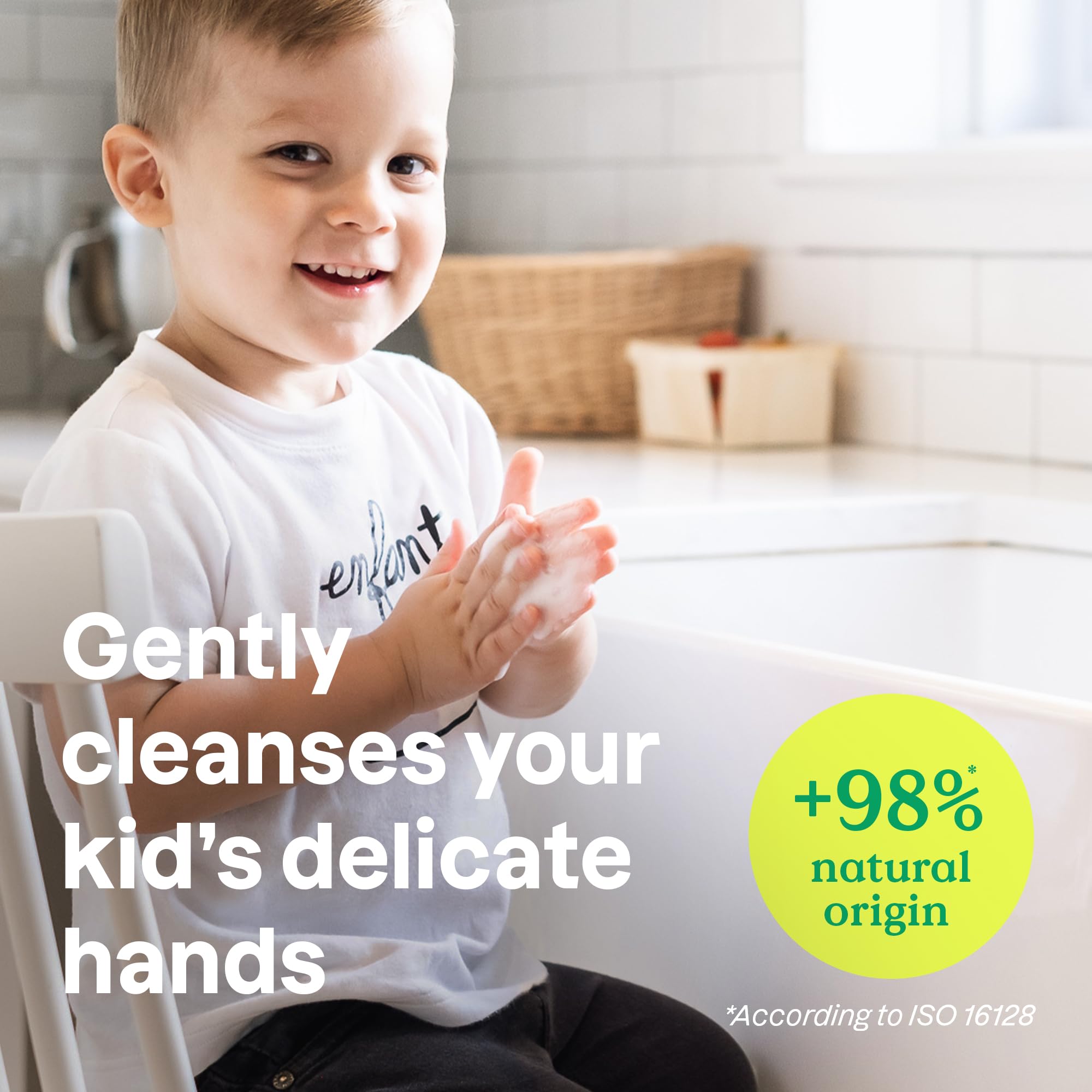EWG Verified natural foaming hand wash for sensitive children skin