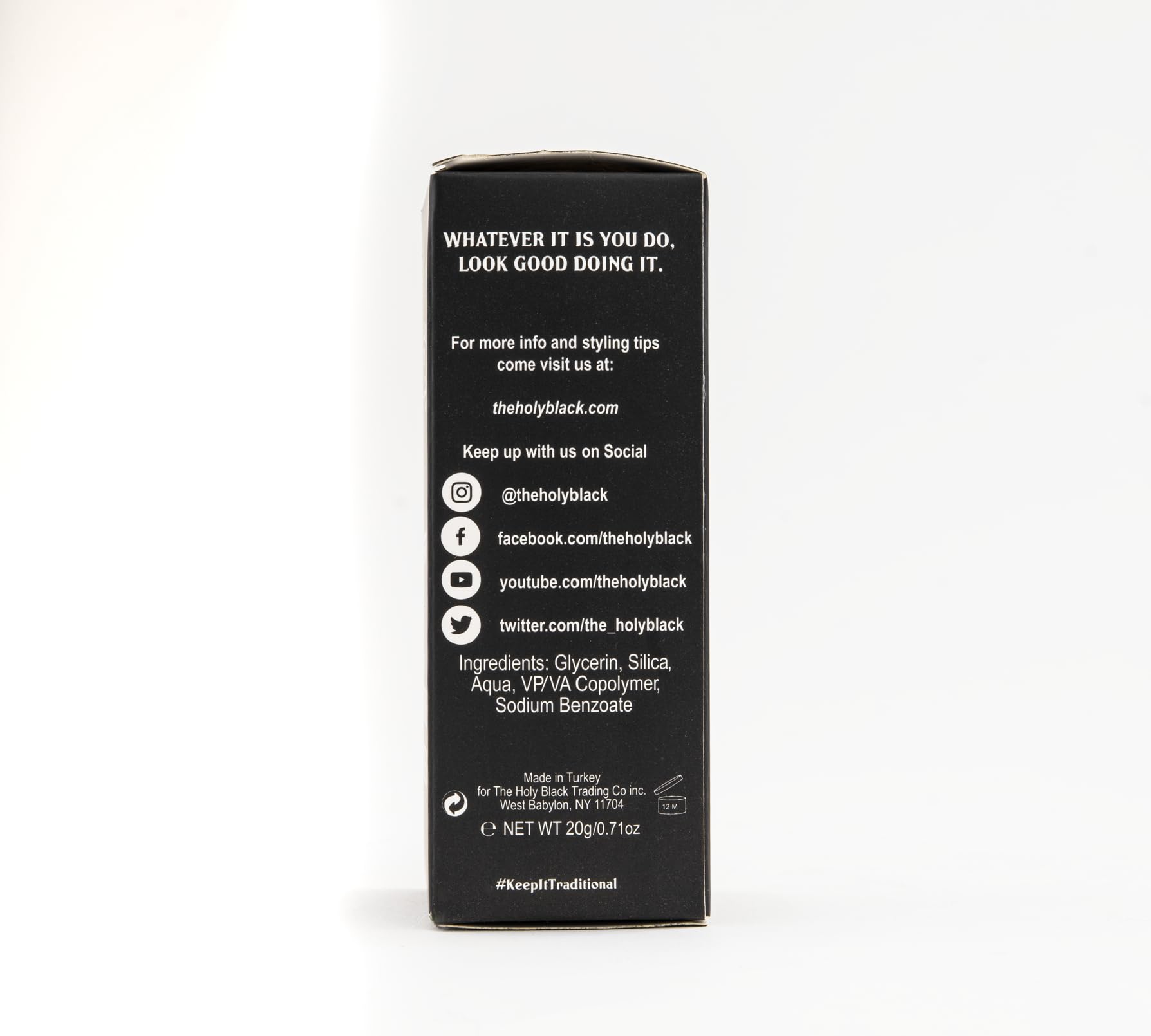 The Holy Black volumizing powder for men and women.