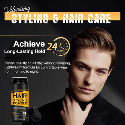 Person applying Money Money volumizing powder to roots