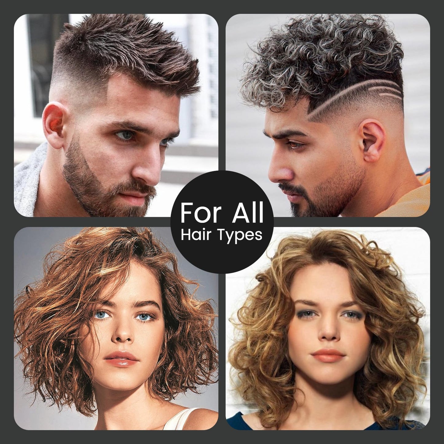 Applying Volluck texture powder to roots for volume