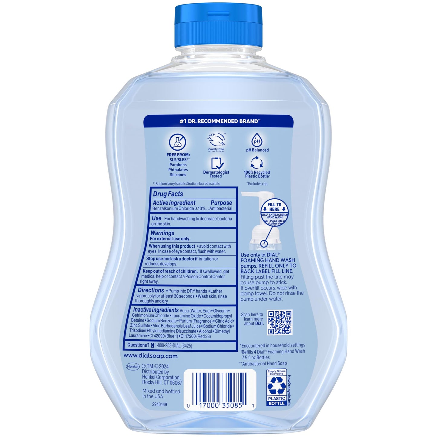 Authentic USA imported Dial hand soap product branding