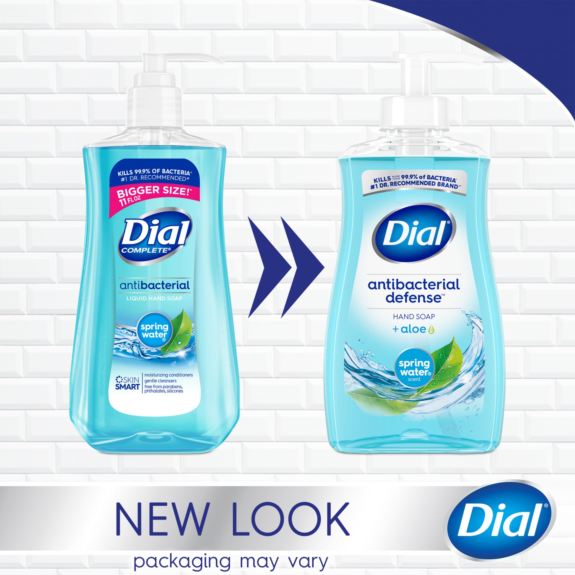 Dial hand soap label showcasing antibacterial defense features