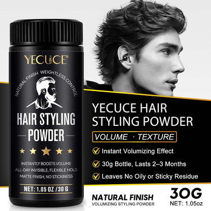 Yizemay hair powder side profile showing 30 gram size