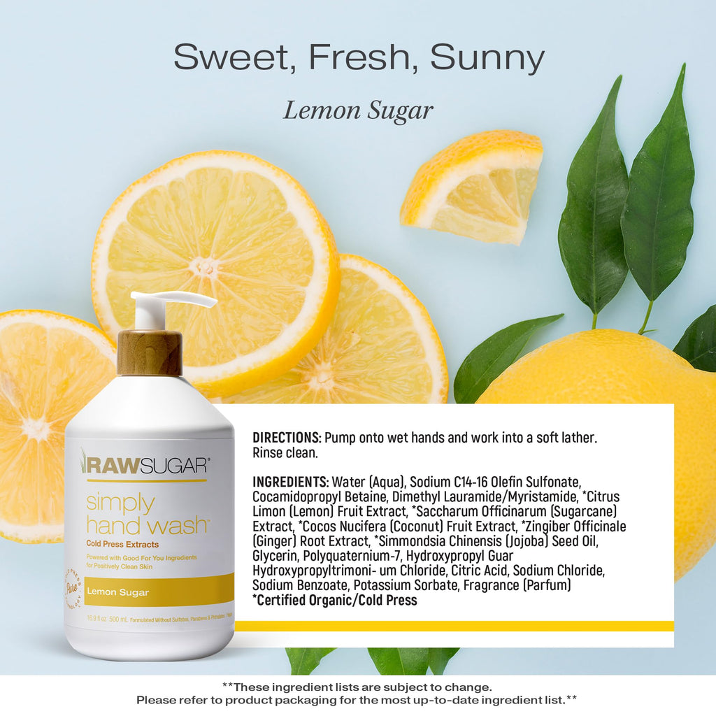Raw Sugar Simply Hand Wash 3-pack arrangement