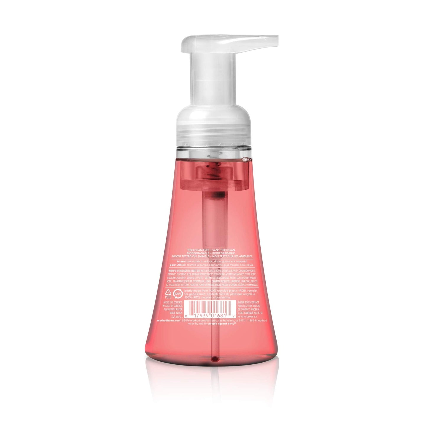 Method foaming hand wash plant based formula three pack packaging