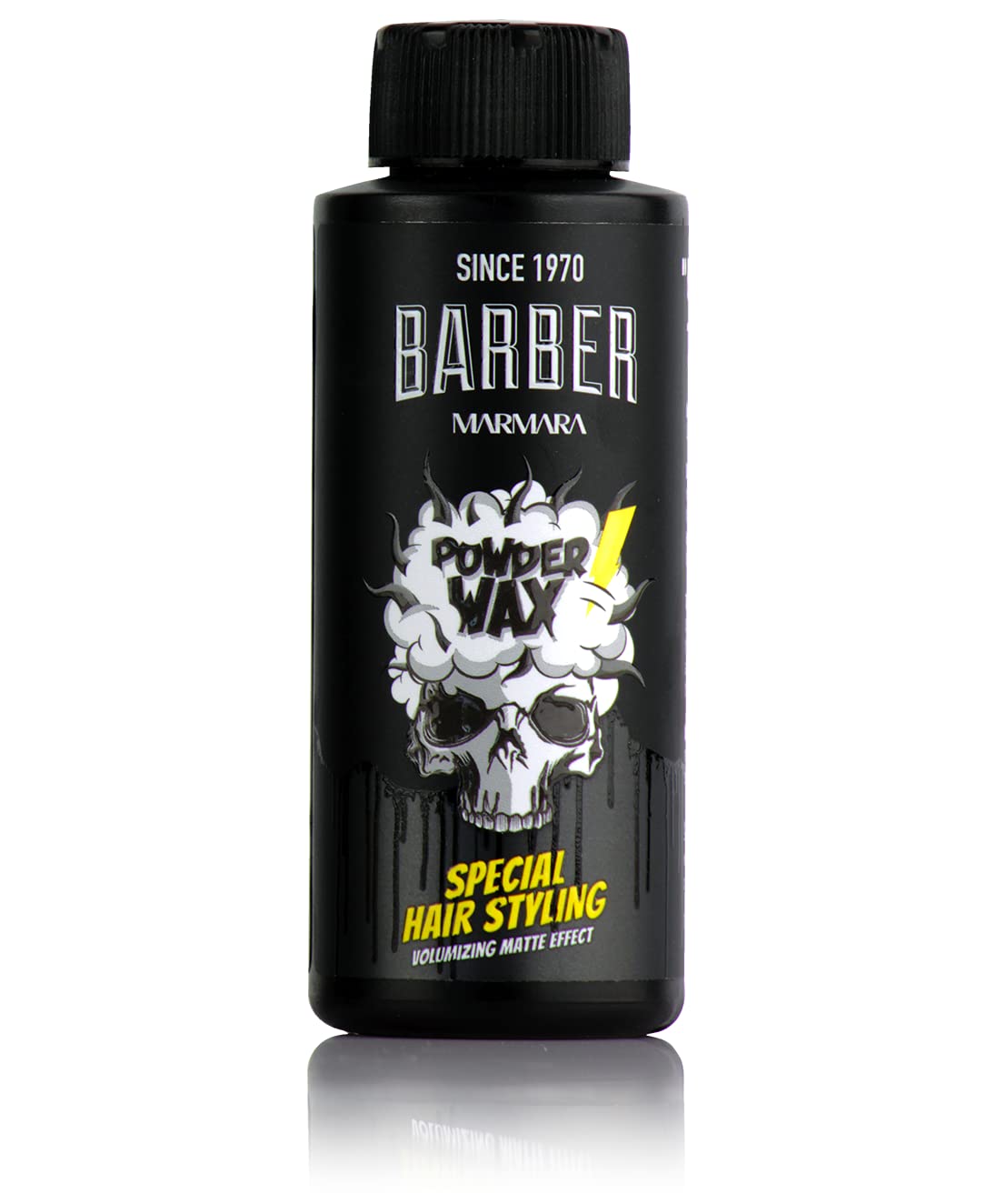 Application of Barber Marmara styling powder on hair