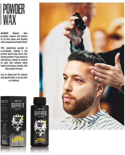 Barber Marmara hair texture powder packaging details