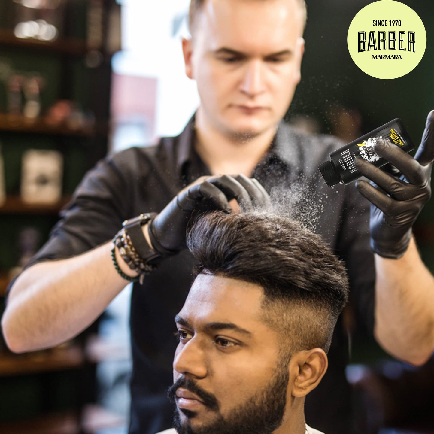 Close up of Barber Marmara matte finish hair product