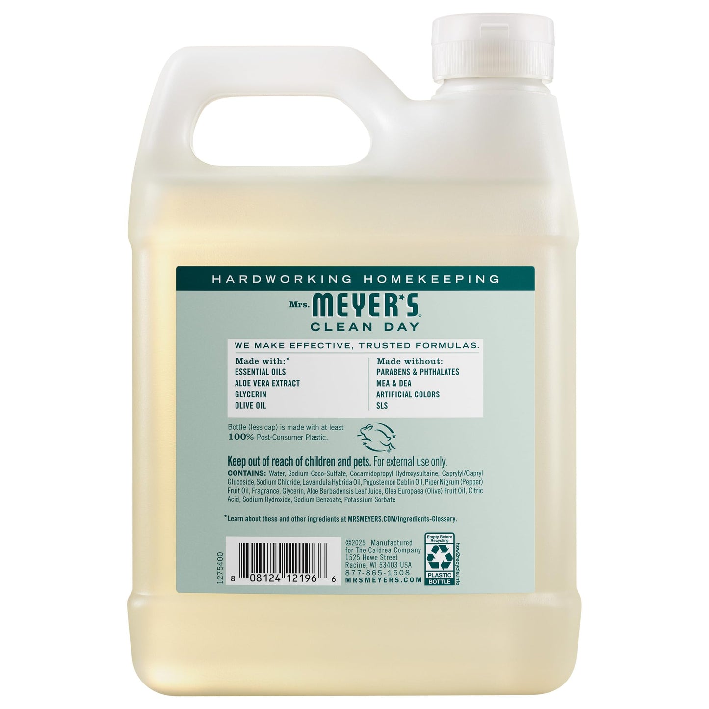 Mrs. Meyer's Birchwood liquid hand soap refill packaging