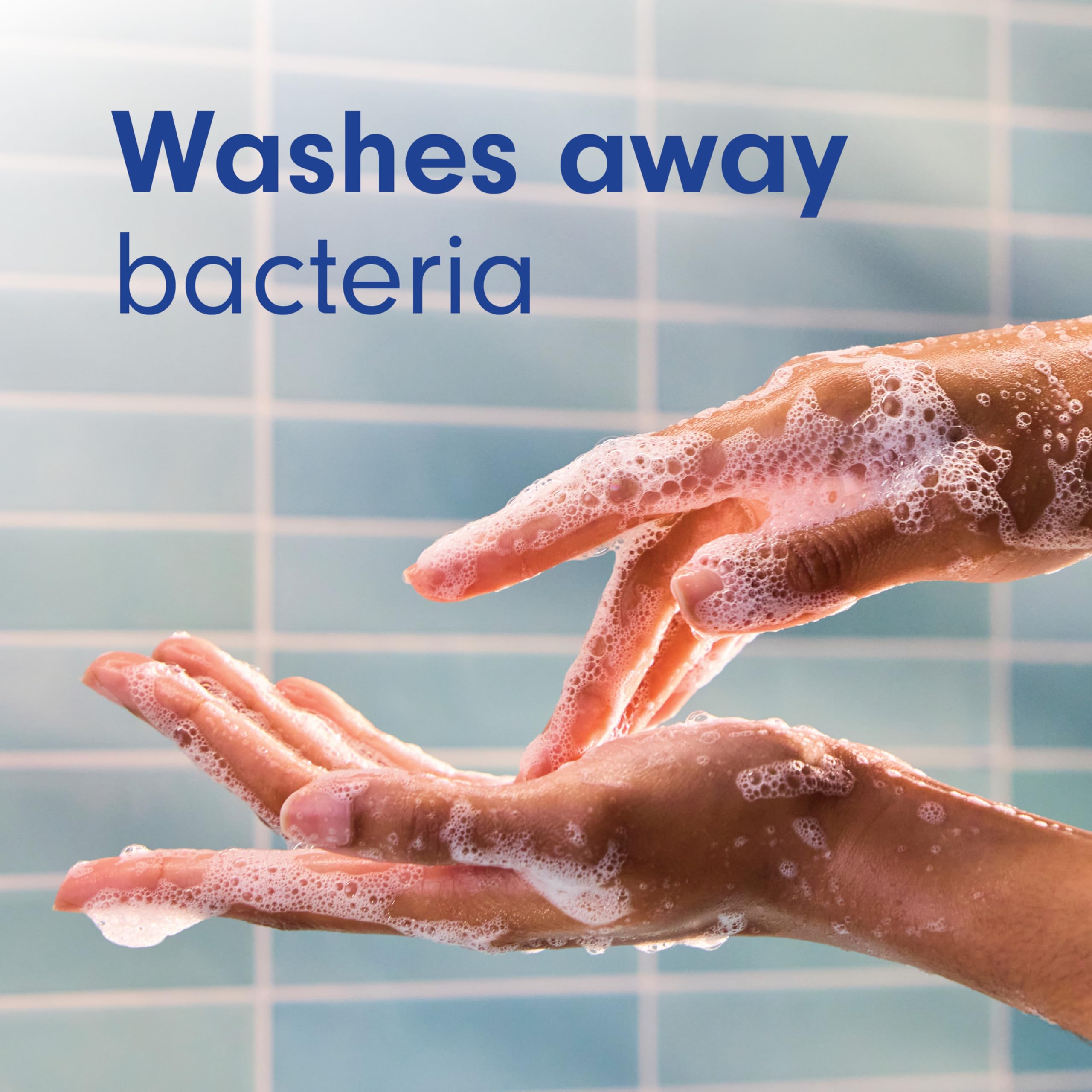 Close up of the back label instructions on Softsoap Aquarium kitchen and bathroom hand soap.